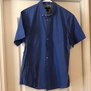 Blue Window Pane Button Down